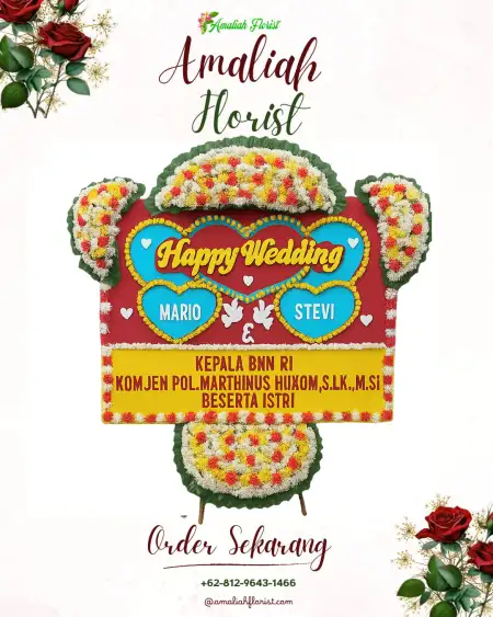 Papan Bunga Pernikahan Karang Baru